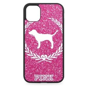 Victoria Secret Pink Dog Glitter Phone Case